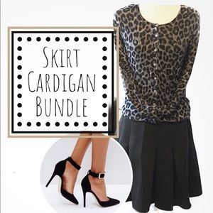 A-line skirt and Cardigan